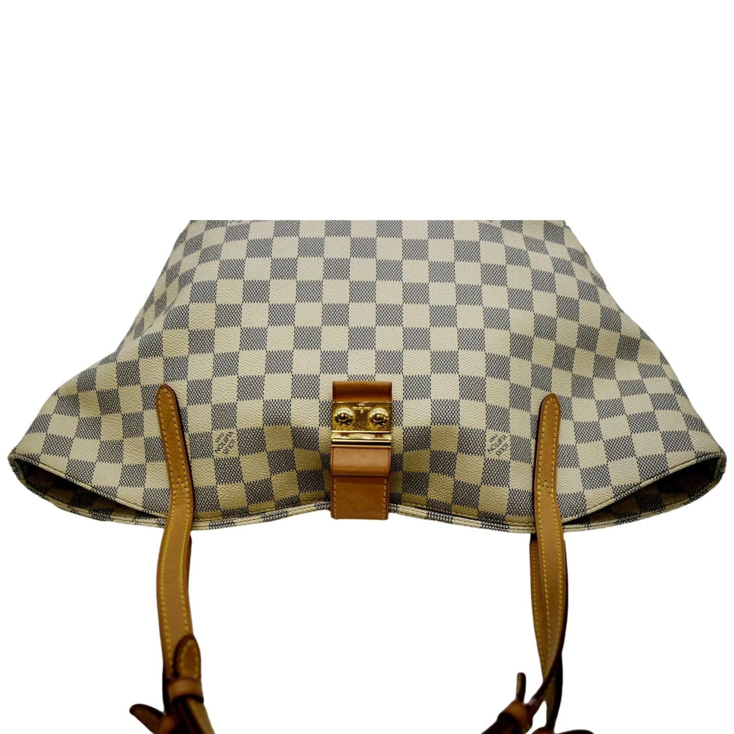 LOUIS VUITTON Salina PM Damier Azur Shoulder Bag White