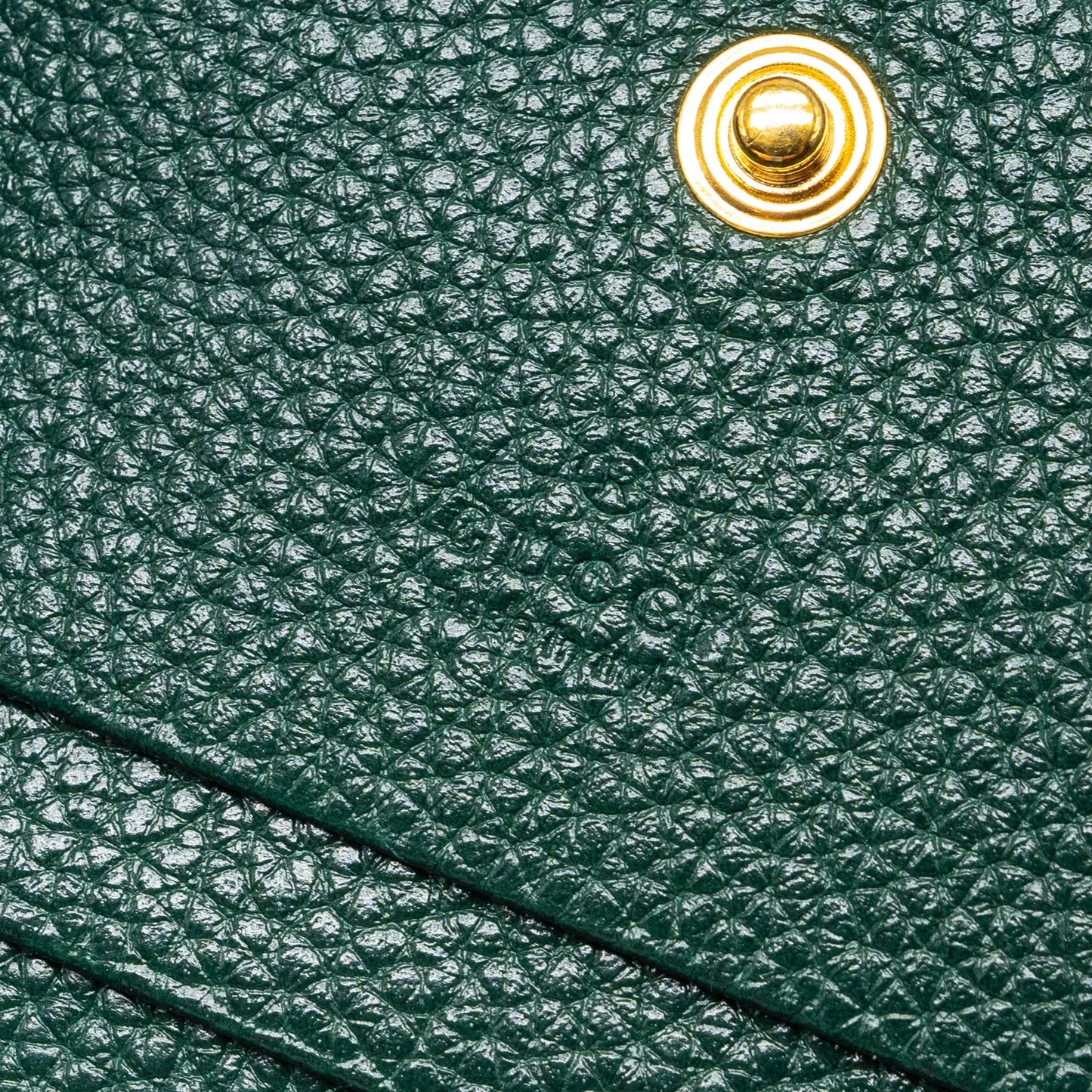 Gucci zumi mini wallet with chain calfskin dark green