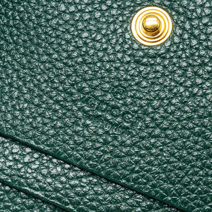 Gucci zumi mini wallet with chain calfskin dark green