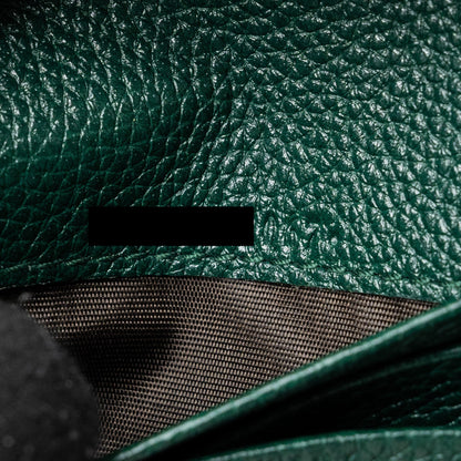 Gucci zumi mini wallet with chain calfskin dark green