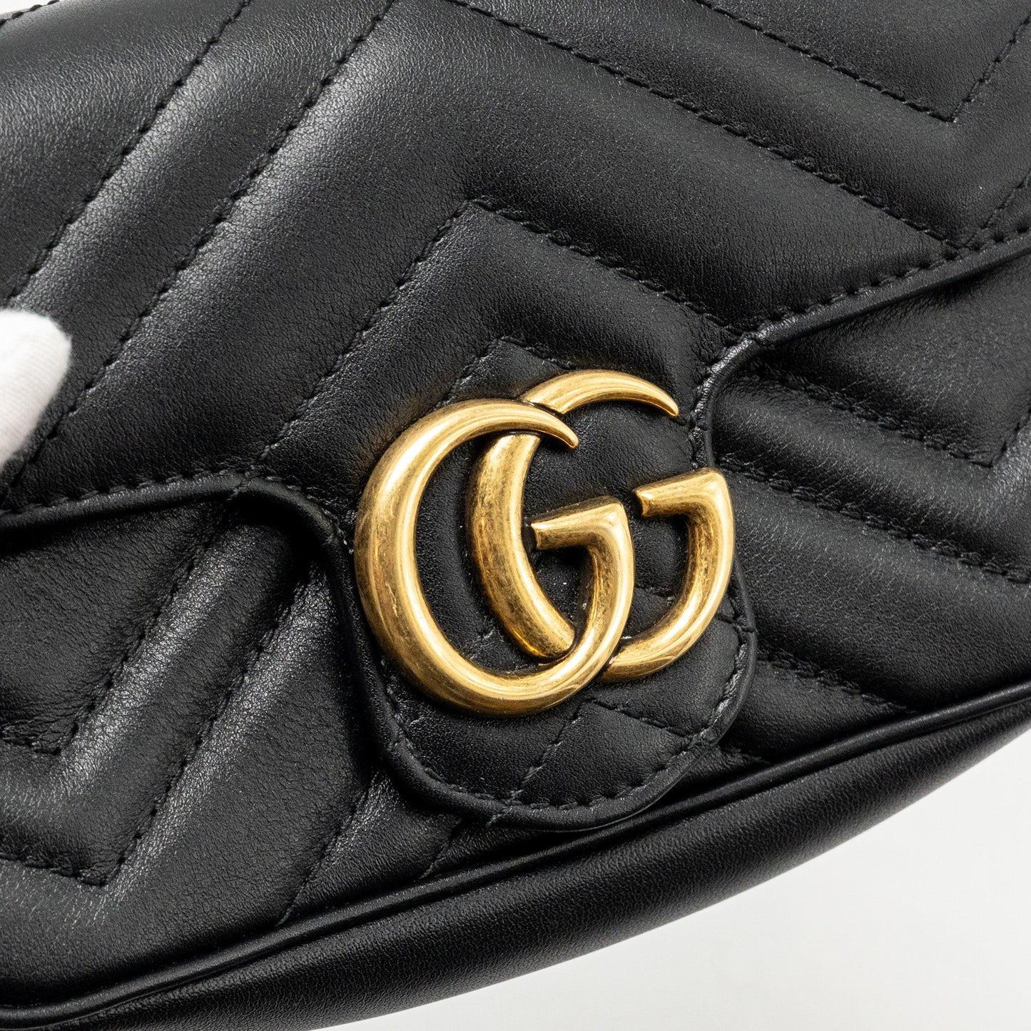 Gucci Super Mini GG Marmont Calfskin Black