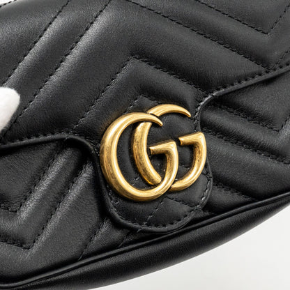 Gucci Super Mini GG Marmont Calfskin Black