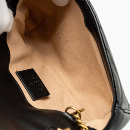 Gucci Super Mini GG Marmont Calfskin Black