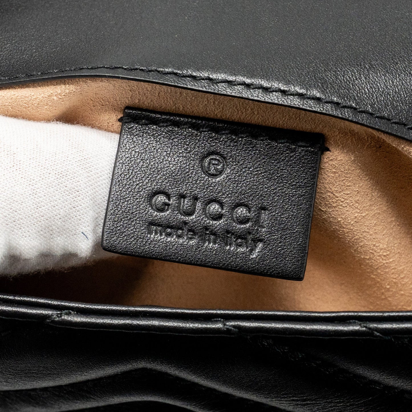 Gucci Super Mini GG Marmont Calfskin Black