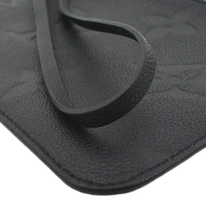 LOUIS VUITTON Empreinte Monogram Neverfull MM Pochette Wristlet Pouch Black