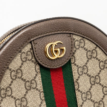 Gucci Ophidia GG Round Shoulder Crossbody Bag GG Supreme Canvas