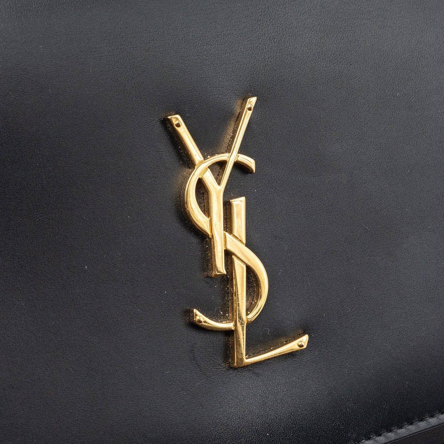saint laurent flap chain bag lambskin black GHW