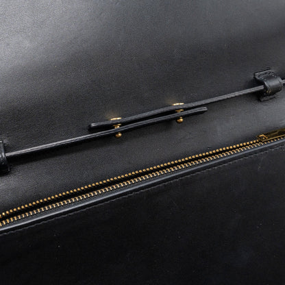 saint laurent flap chain bag lambskin black GHW