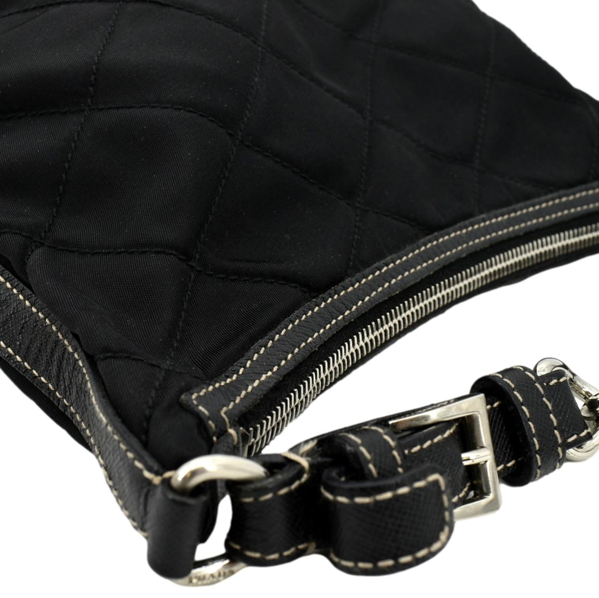 PRADA Tessuto Mini Re-Edition Nylon Shoulder Bag Black