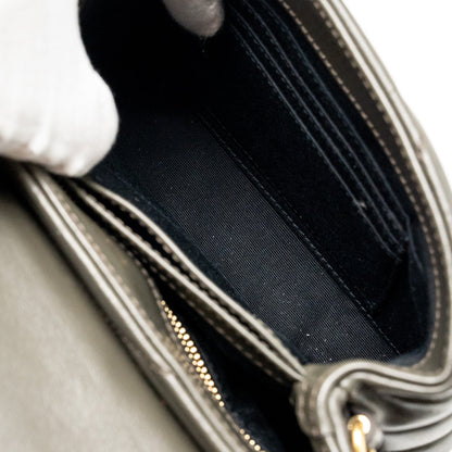 Saint Laurent/YSL Mini Toy Loulou Strap Bag Calfskin Dark Green GHW