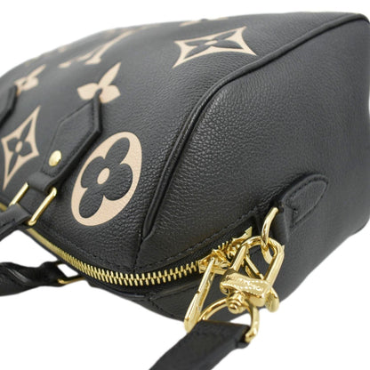 LOUIS VUITTON Speedy 25 Bandouliere Monogram Empreinte Leather Crossbody Bag Bicolor