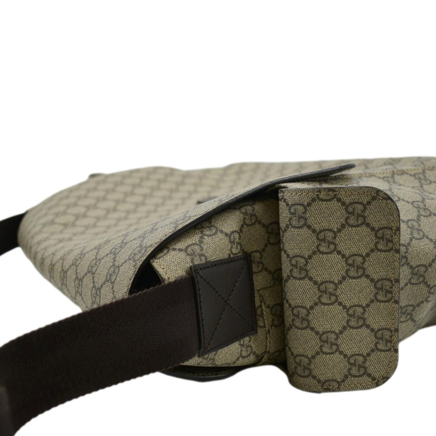 GUCCI Diaper GG Canvas Shoulder Bag Beige 211131