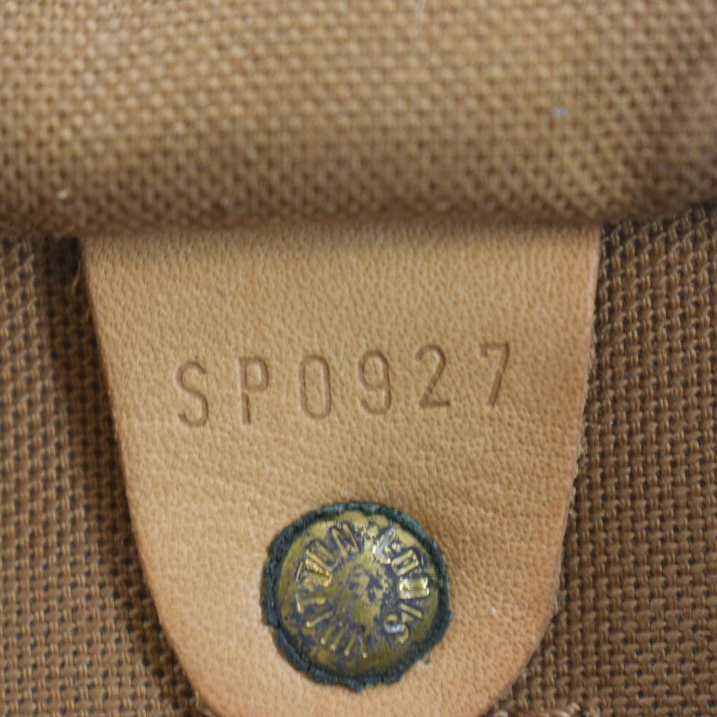 LOUIS VUITTON Speedy 35 Monogram Canvas Satchel Bag Brown