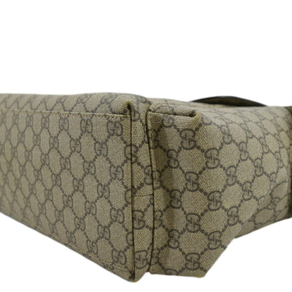 GUCCI Diaper GG Canvas Shoulder Bag Beige 211131