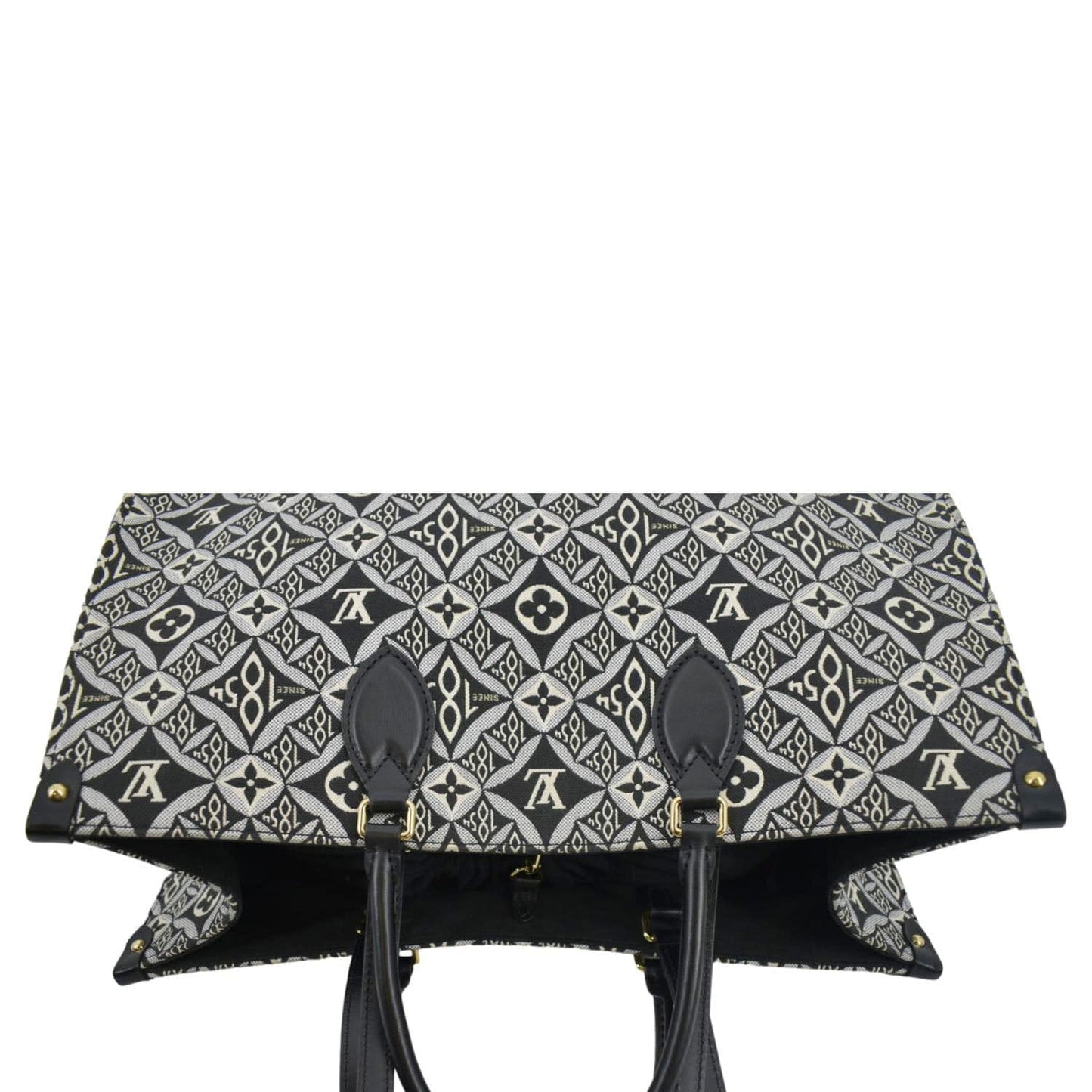 LOUIS VUITTON Onthego GM 1854 Jacquard Tote Bag Grey