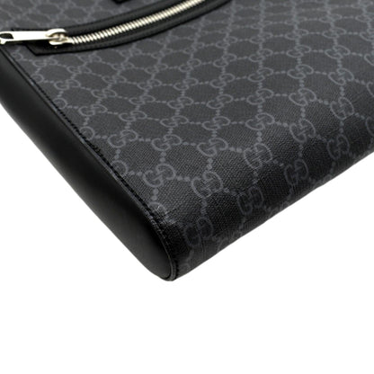 GUCCI GG Supreme Square Messenger Bag Black 474137