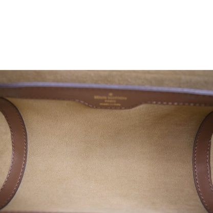 LOUIS VUITTON Papillon Trunk Monogram Canvas Satchel Bag Brown