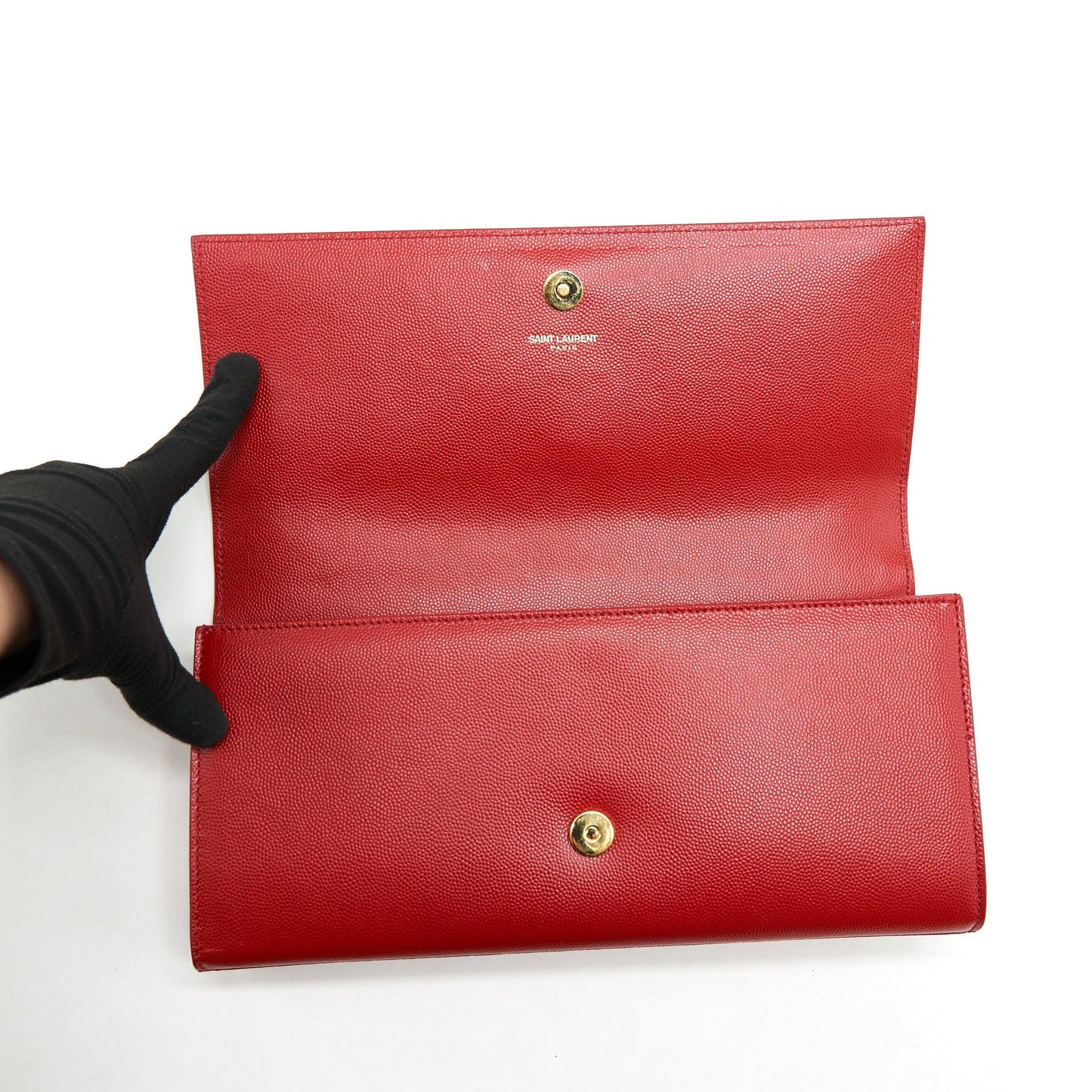 Saint Laurent/YSL Clutch Caviar Red GHW