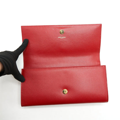 Saint Laurent/YSL Clutch Caviar Red GHW