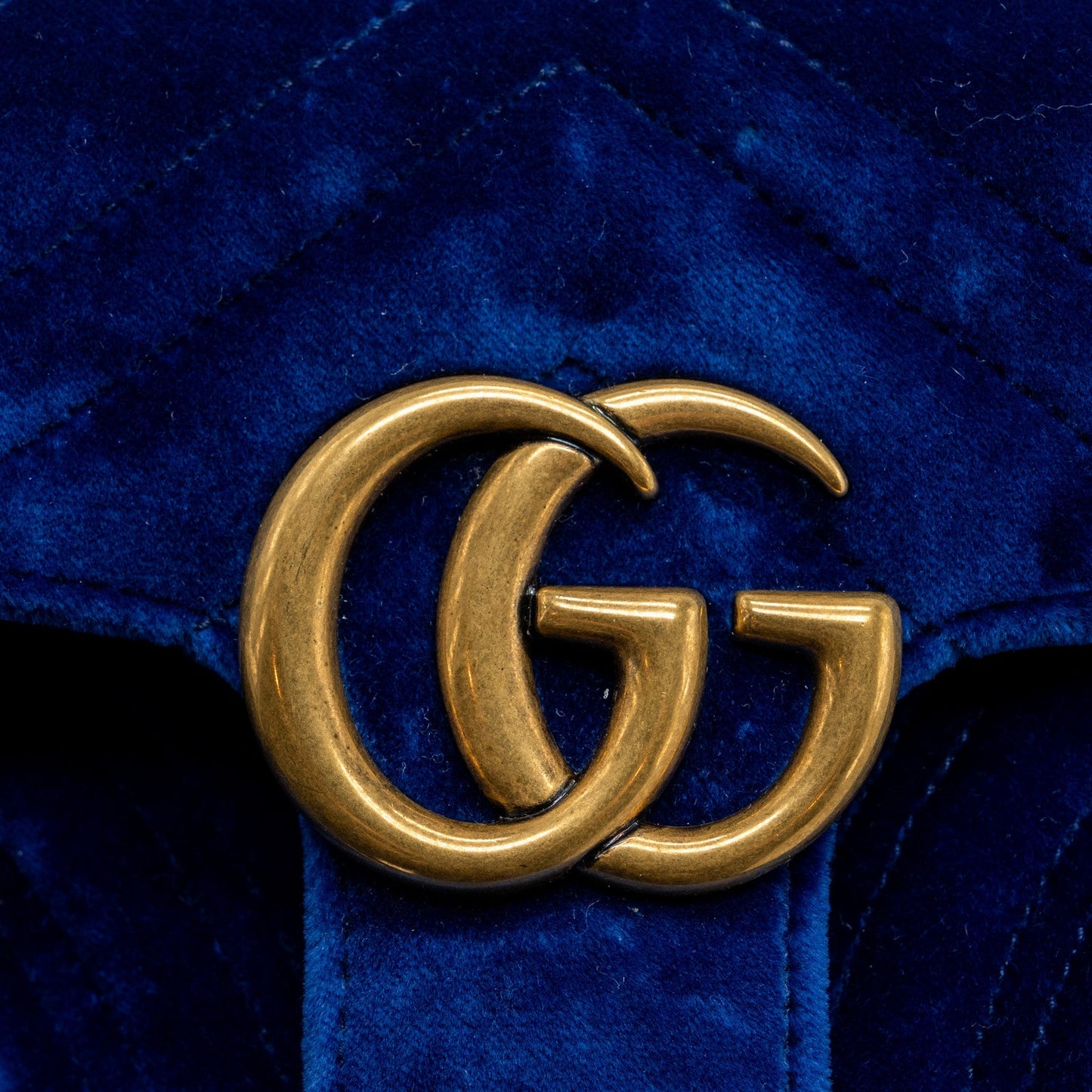Gucci small GG Marmont bag Velvet blue