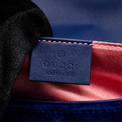 Gucci small GG Marmont bag Velvet blue