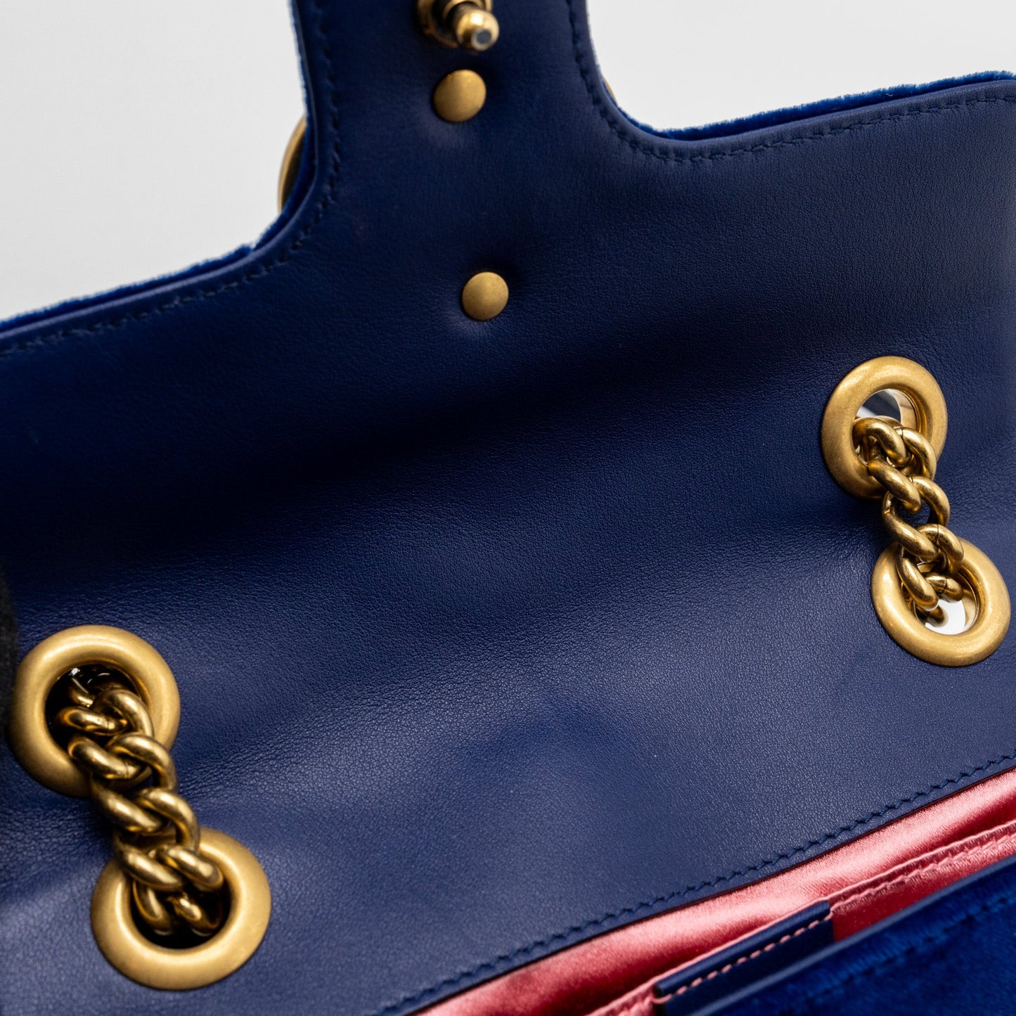 Gucci small GG Marmont bag Velvet blue