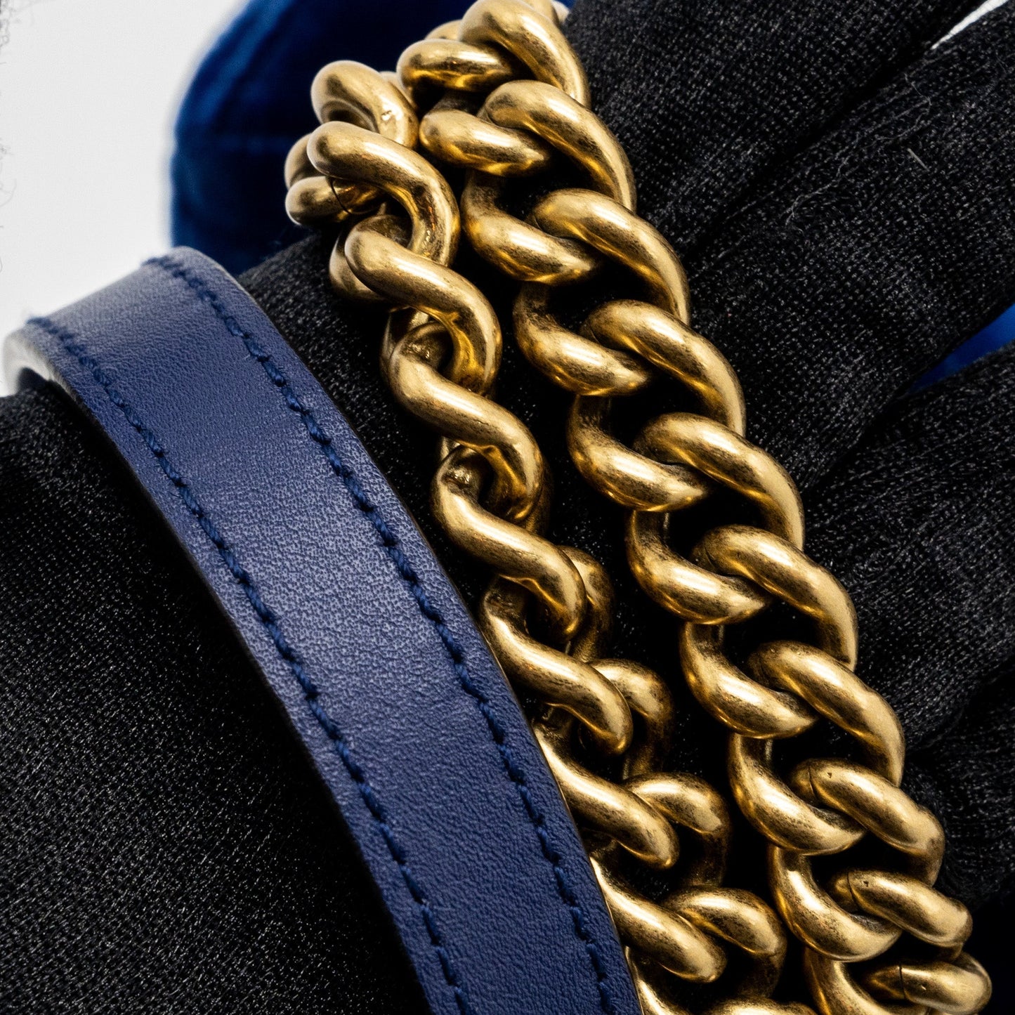 Gucci small GG Marmont bag Velvet blue