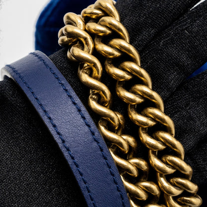 Gucci small GG Marmont bag Velvet blue