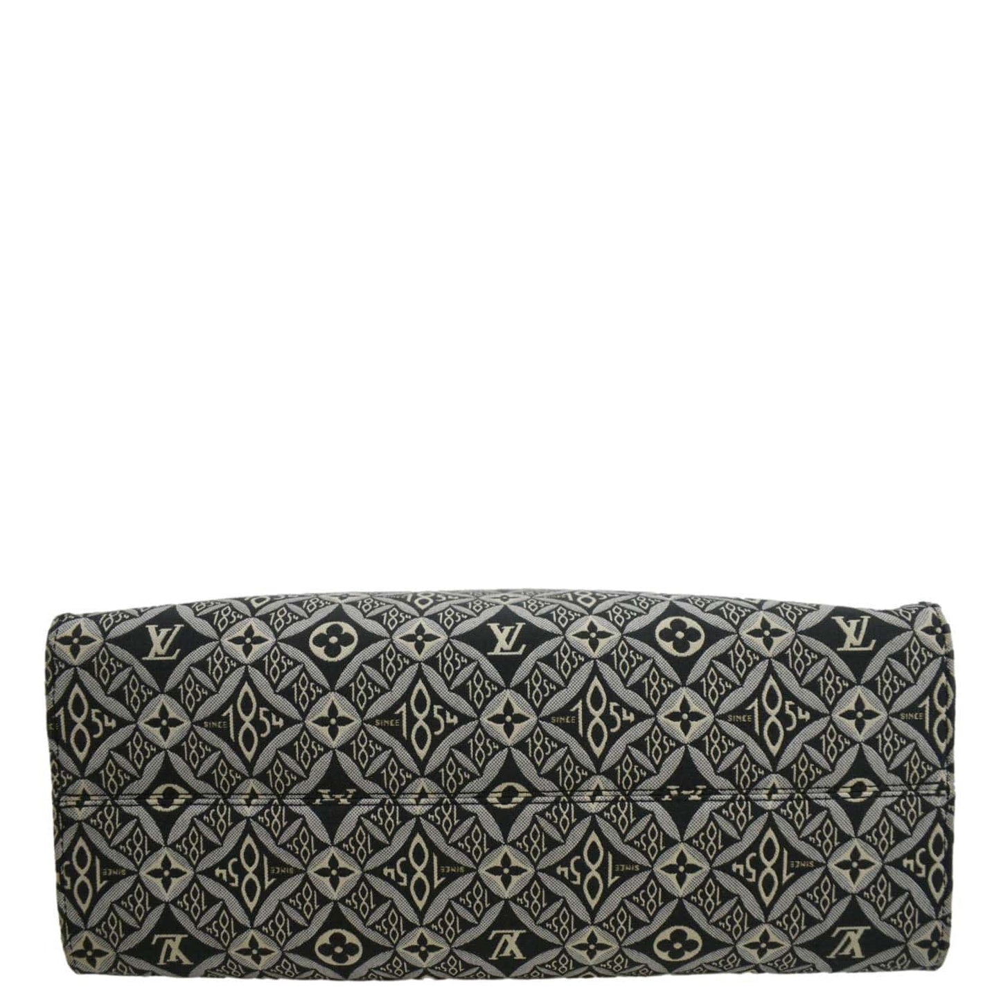 LOUIS VUITTON Onthego GM 1854 Jacquard Tote Bag Grey