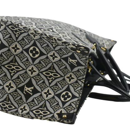 LOUIS VUITTON Onthego GM 1854 Jacquard Tote Bag Grey