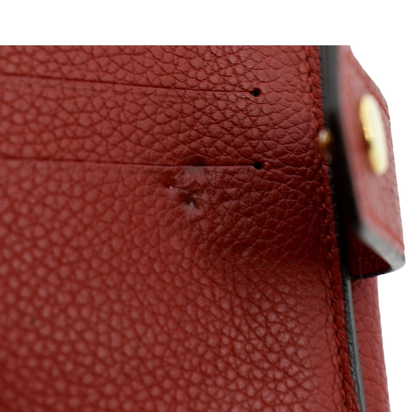 LOUIS VUITTON Pallas Compact Monogram Canvas Wallet Cerise