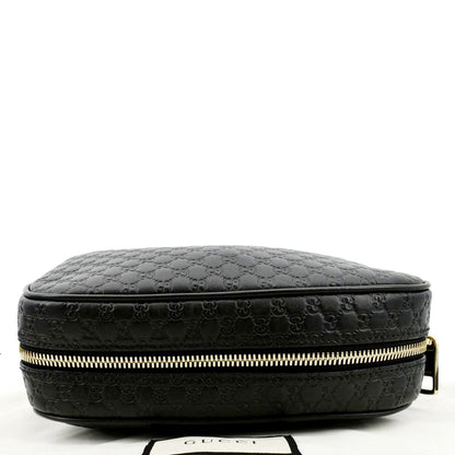GUCCI Bree Mini GG Microguccissima Leather Crossbody Bag Black 449413