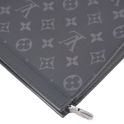 LOUIS VUITTON Voyage MM Monogram Eclipse Pouch Bag Black