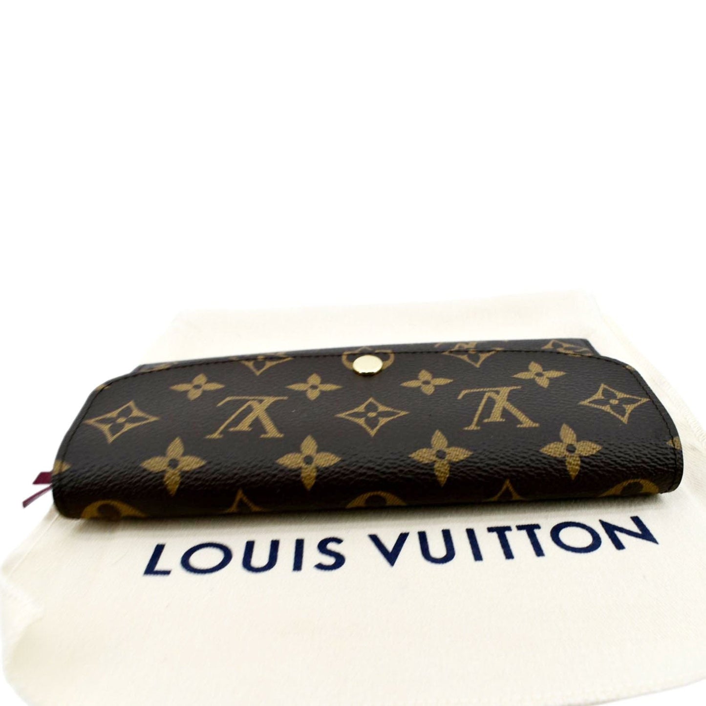LOUIS VUITTON Emilie Monogram Canvas Wallet Fuchsia