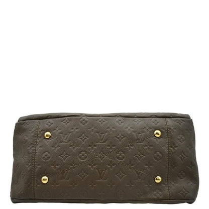 LOUIS VUITTON Artsy MM Monogram Empreinte Leather Hobo Bag Brown