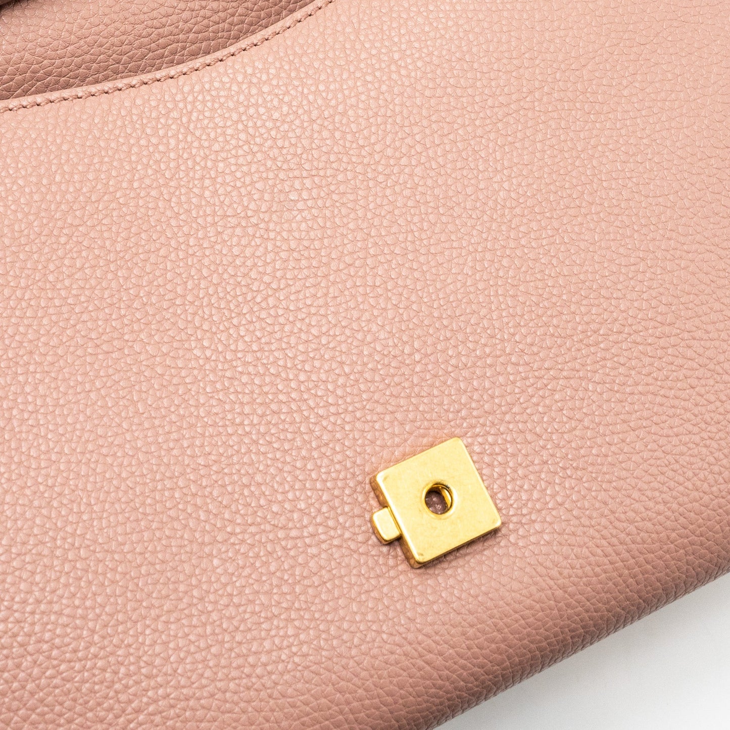 Gucci Top Handle Flap Bag Calfskin Dark Pink