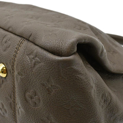 LOUIS VUITTON Artsy MM Monogram Empreinte Leather Hobo Bag Brown
