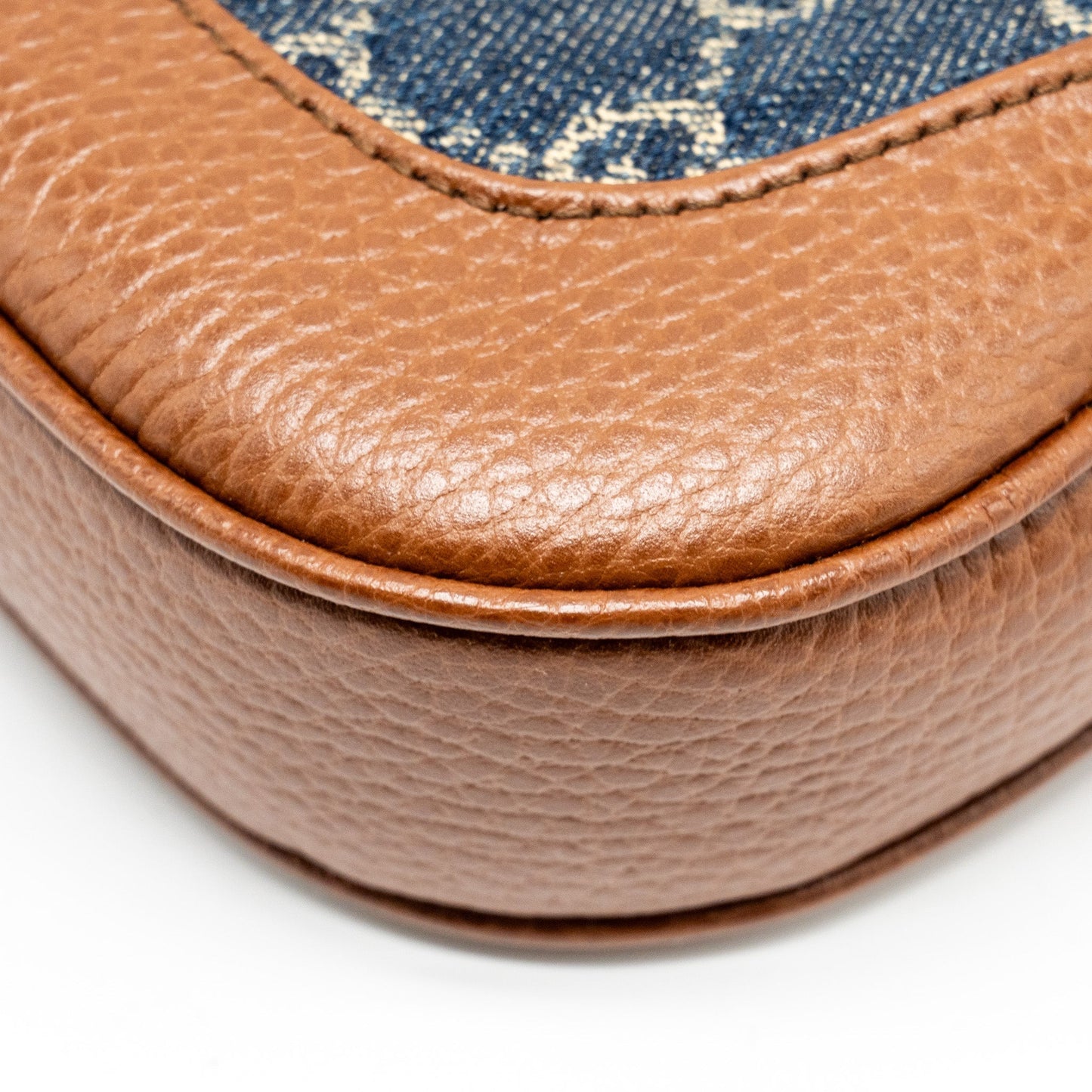 Gucci Jackie 1961 Small Shoulder Bag Denim/Leather Blue/Brown
