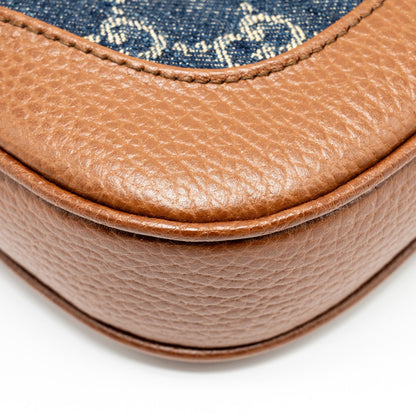 Gucci Jackie 1961 Small Shoulder Bag Denim/Leather Blue/Brown