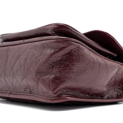 Saint Laurent Niki Medium leather dark red ruthenium hardware