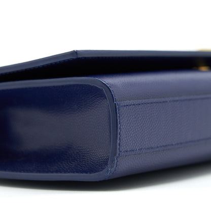 Saint Laurent/ YSL Clutch Caviar Blue GHW