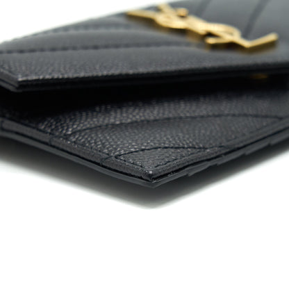 Saint Laurent / YSL Zipped Cardholder in Black