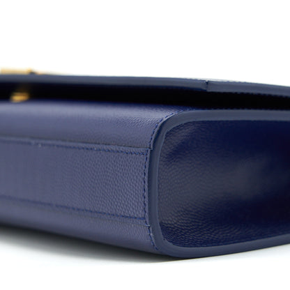 Saint Laurent/ YSL Clutch Caviar Blue GHW
