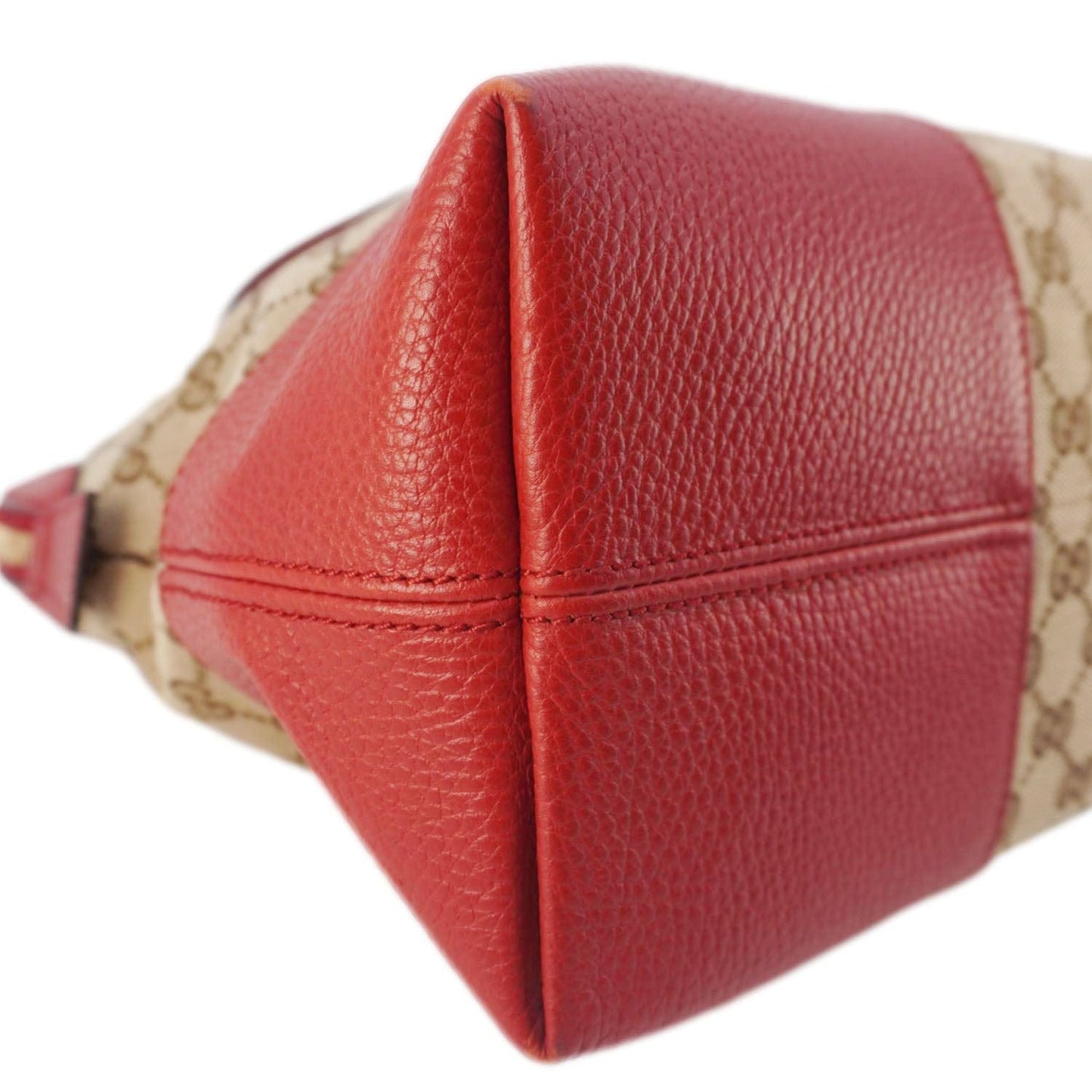 GUCCI Bree GG Canvas Hobo Bag Red 449243