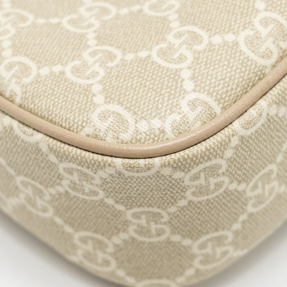 Gucci Ophidia Small Shoulder Bag GG Supreme Canvas Beige / White
