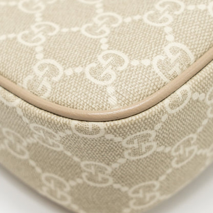 Gucci Ophidia Small Shoulder Bag GG Supreme Canvas Beige / White