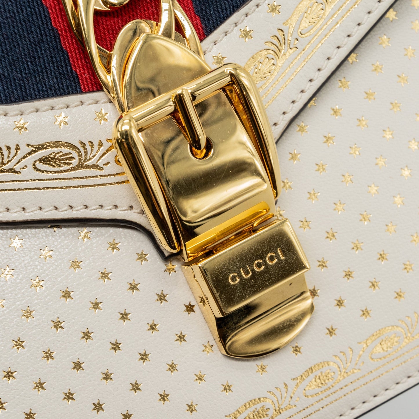Gucci Sylvie Top Handle Bag Limited Edition leather White