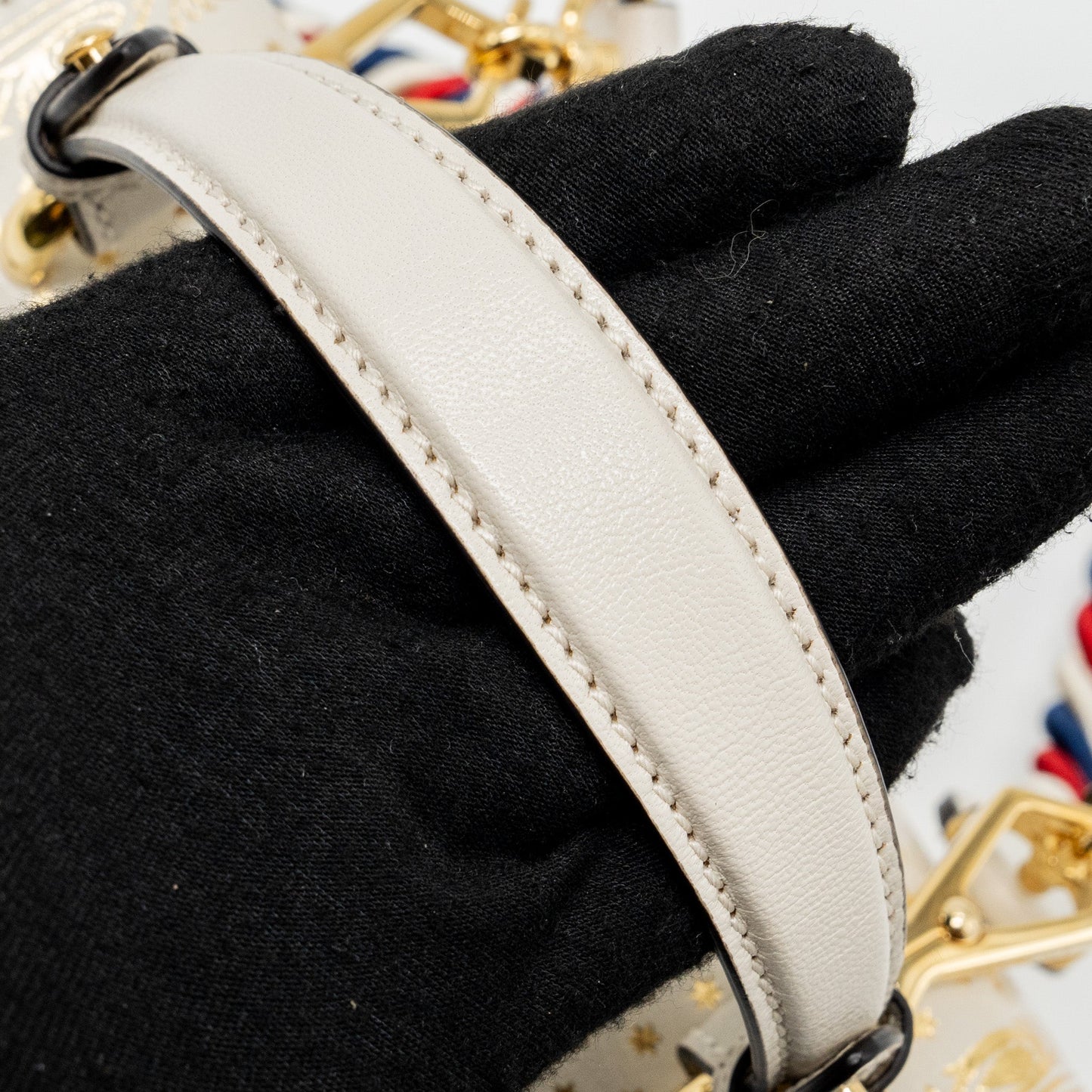 Gucci Sylvie Top Handle Bag Limited Edition leather White
