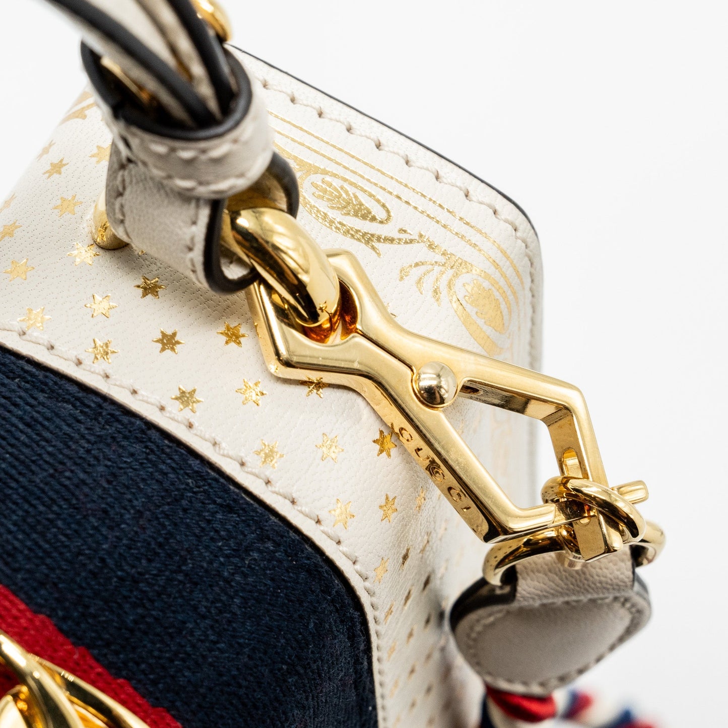 Gucci Sylvie Top Handle Bag Limited Edition leather White