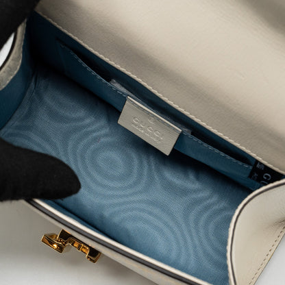 Gucci Sylvie Top Handle Bag Limited Edition leather White